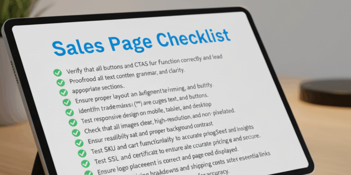 Sales Page Checklist