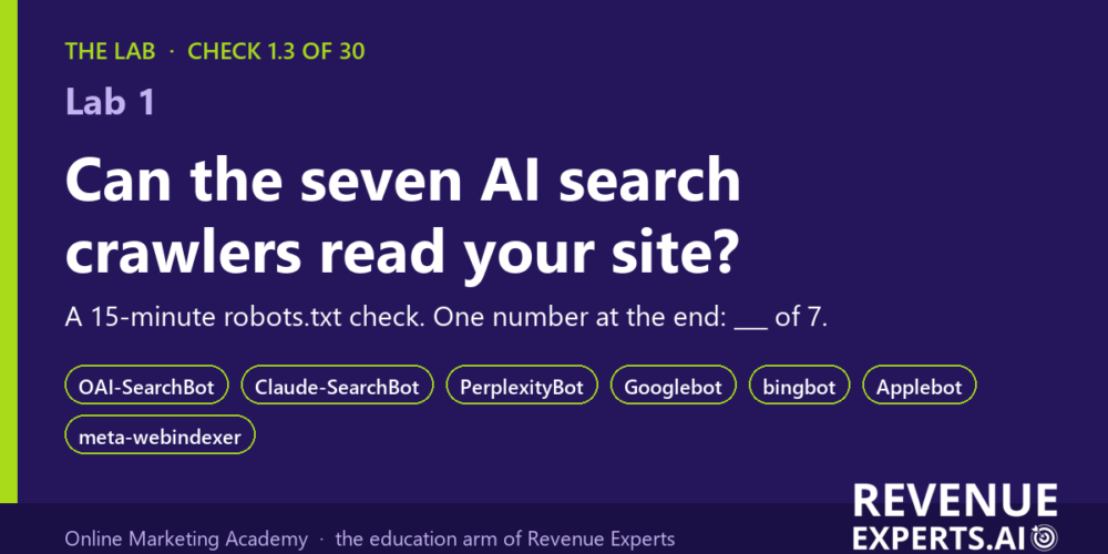 AI search crawlers robots.txt check