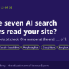 AI search crawlers robots.txt check