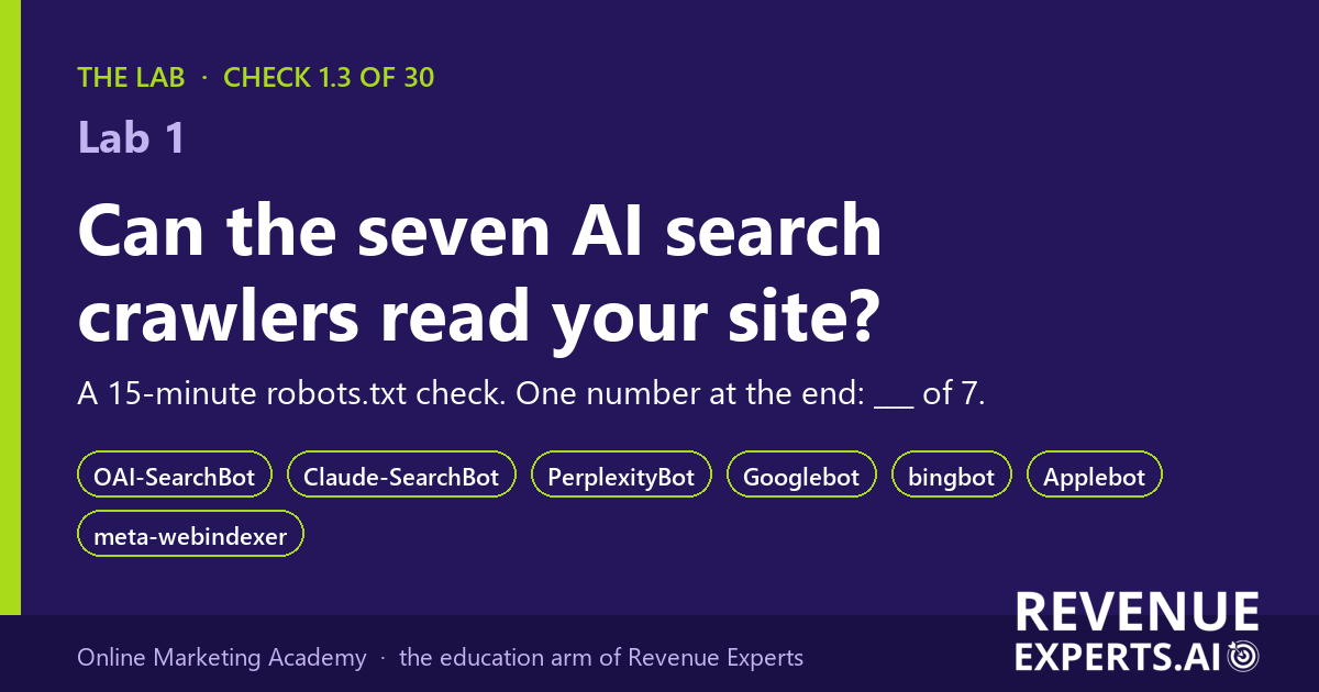 AI search crawlers robots.txt check